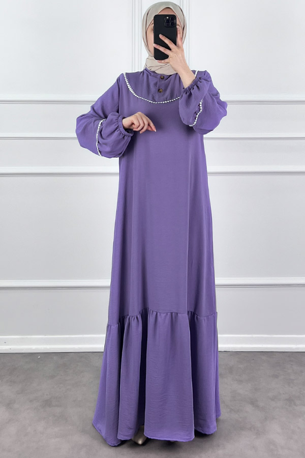 Fistolu Elbise - Lila Fistolu Elbise - Lila