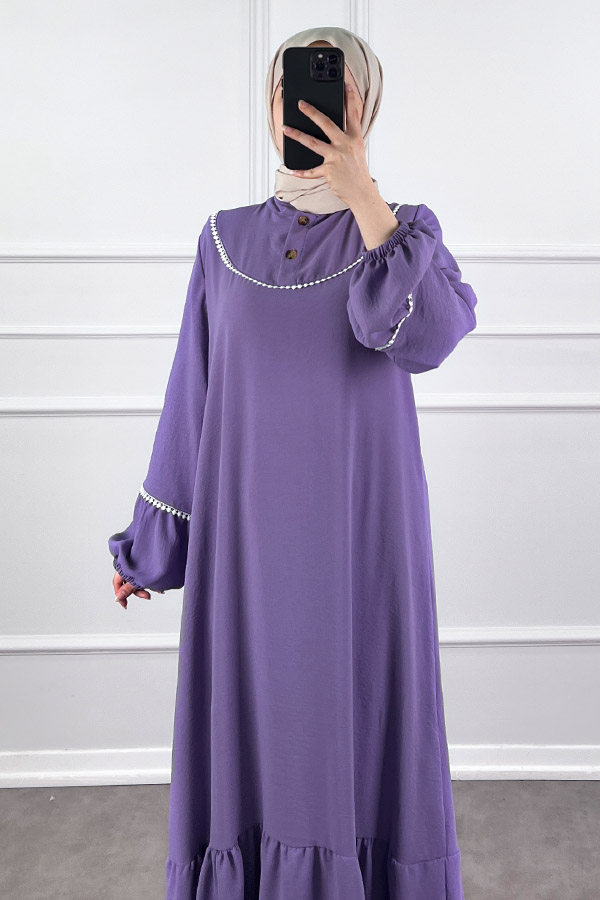 Fistolu Elbise - Lila Fistolu Elbise - Lila