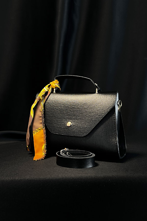 Fular Detaylı Çanta - Siyah Fular Detaylı Çanta - Siyah
