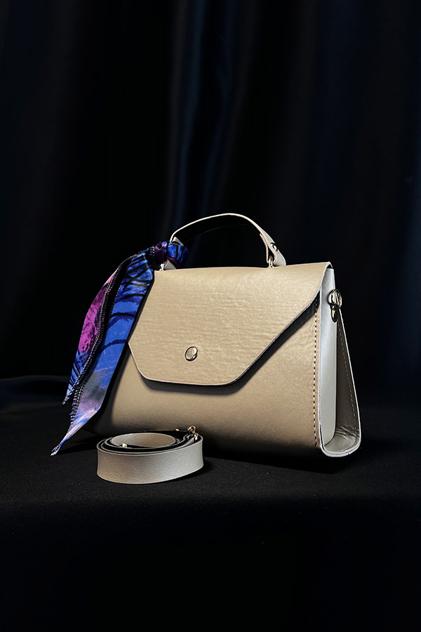 Fular Detaylı Çanta - Taş