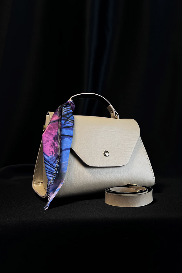 Fular Detaylı Çanta - Taş