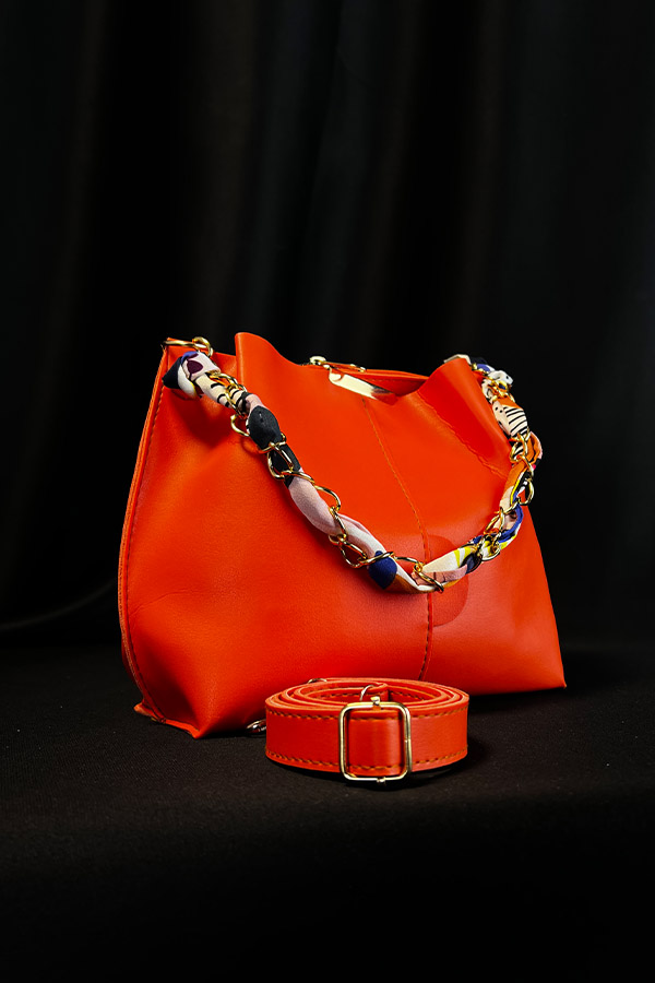 Fularlı Çanta - Turuncu