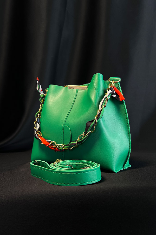 Fularlı Çanta - Yeşil Fularlı Çanta - Yeşil