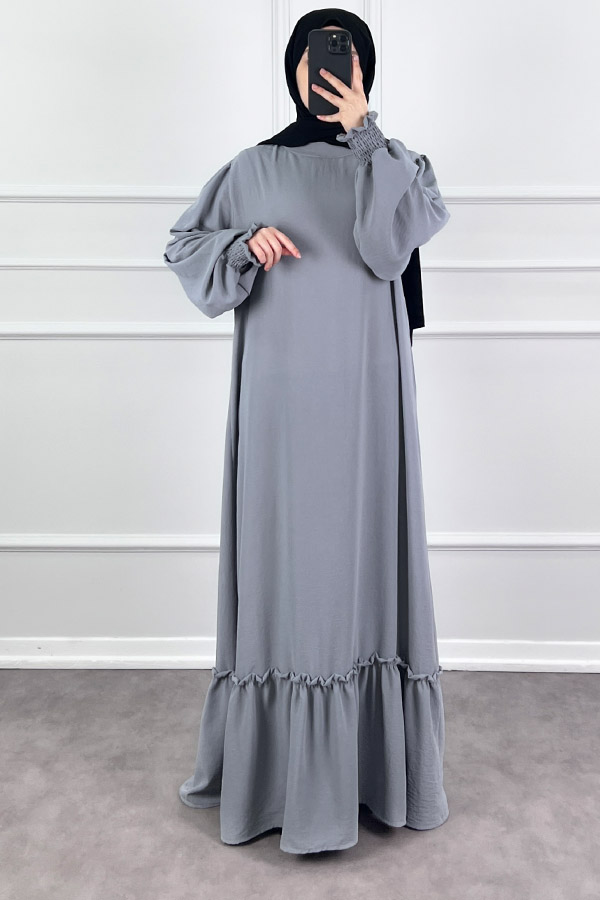 Gipeli Ayrobin Elbise - Gri
