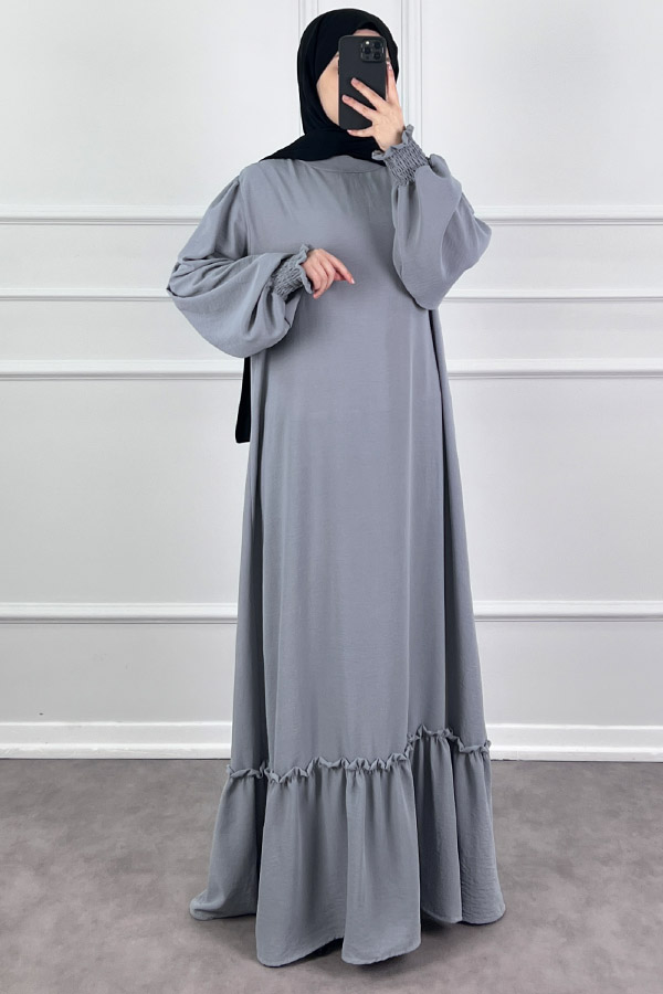 Gipeli Ayrobin Elbise - Gri