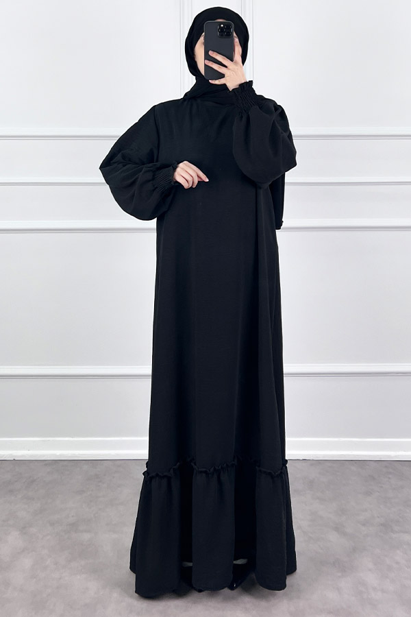 Gipeli Ayrobin Elbise - Siyah