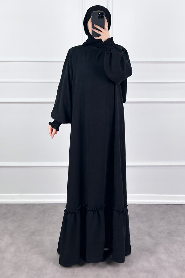 Gipeli Ayrobin Elbise - Siyah