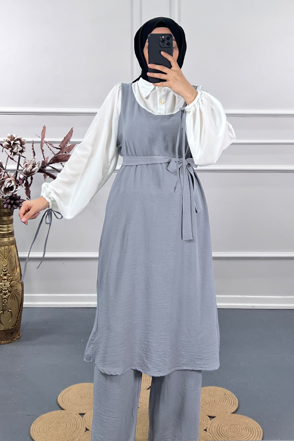 Jile İkili Takım - Gri