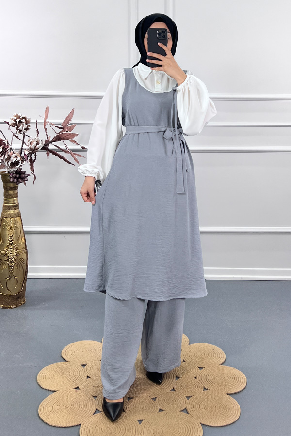 Jile İkili Takım - Gri