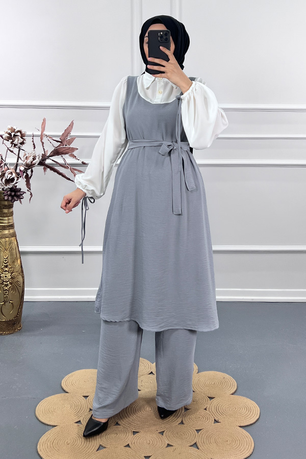 Jile İkili Takım - Gri