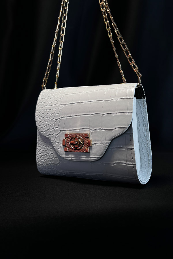 Kroko Çanta - Beyaz