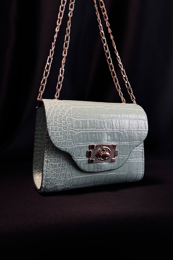 Kroko Çanta - Beyaz