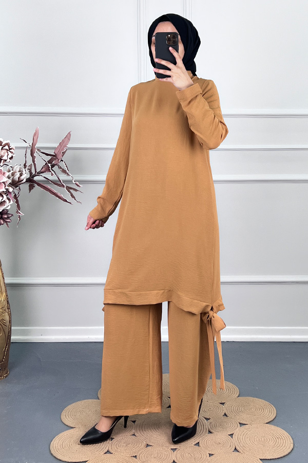 Kurdele Detaylı Takım - Camel Kurdele Detaylı Takım - Camel