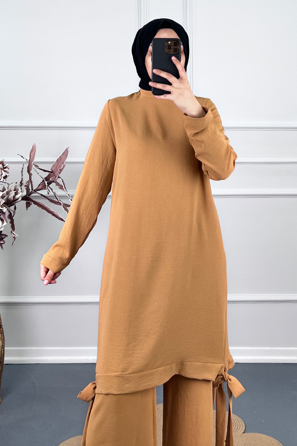 Kurdele Detaylı Takım - Camel Kurdele Detaylı Takım - Camel