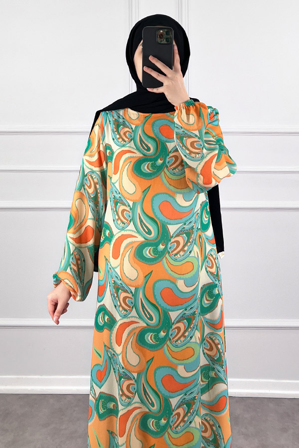 Lale Elbise - Yeşil