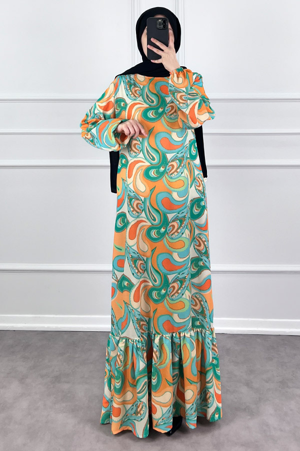 Lale Elbise - Yeşil