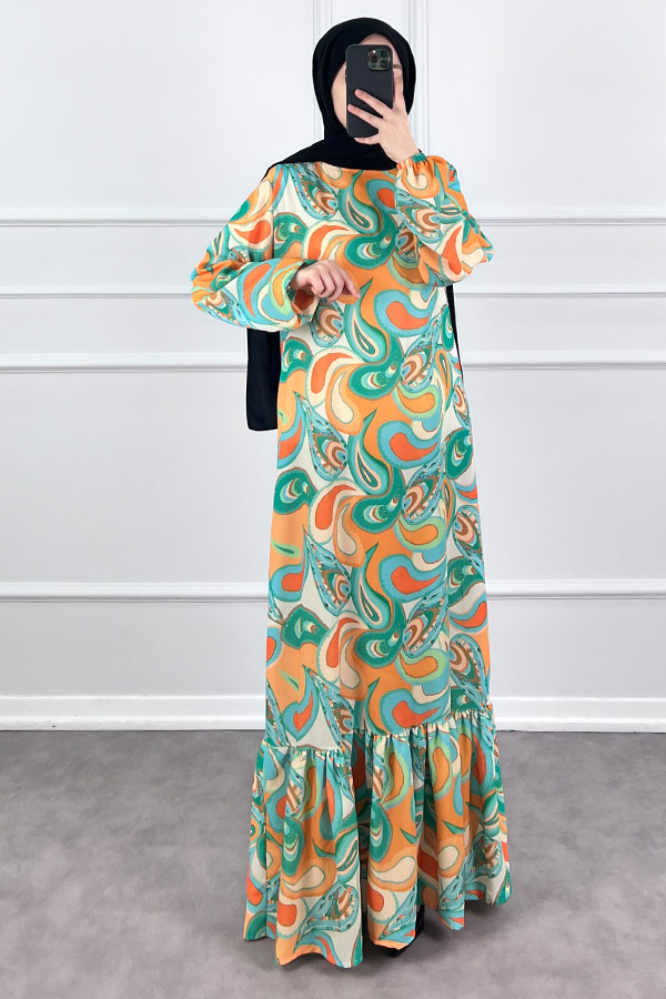 Lale Elbise - Yeşil