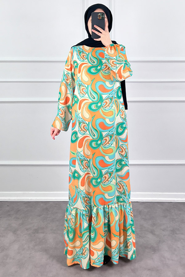 Lale Elbise - Yeşil