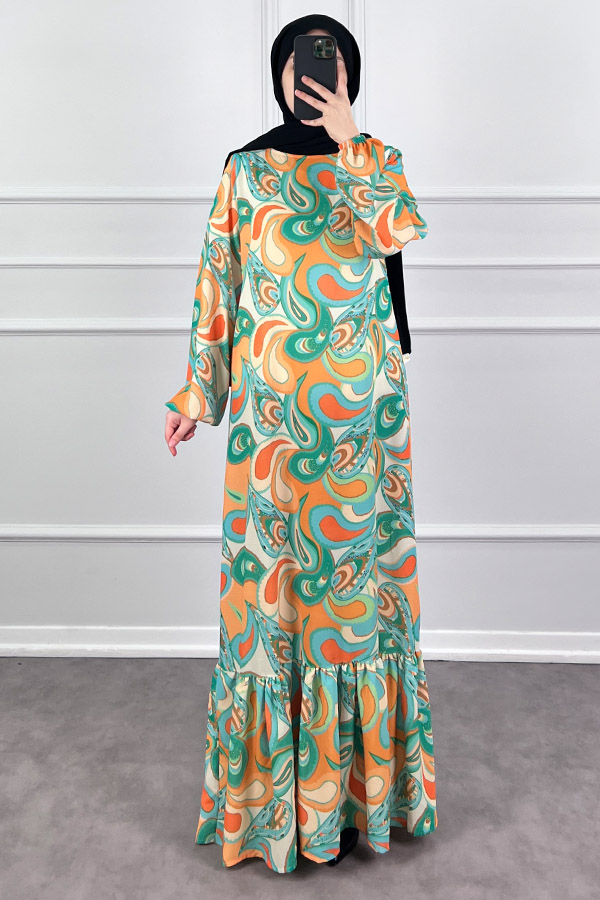 Lale Elbise - Yeşil