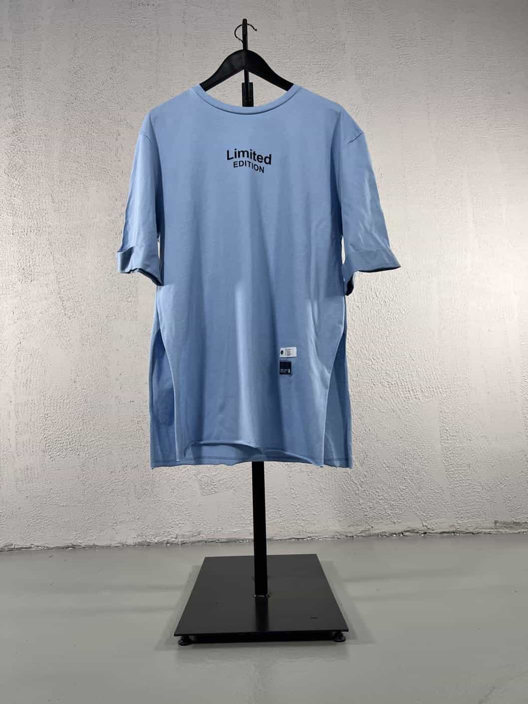 Limited Edition Baskılı Salaş Tişört - Mavi
