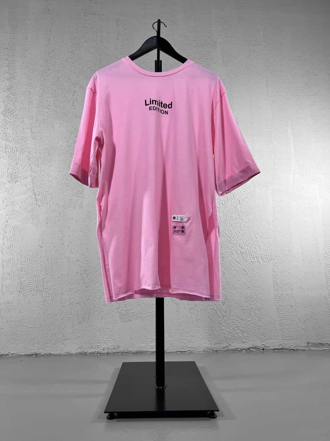 Limited Edition Baskılı Salaş Tişört - Pembe