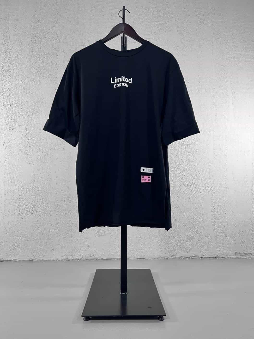 Limited Edition Baskılı Salaş Tişört - Siyah