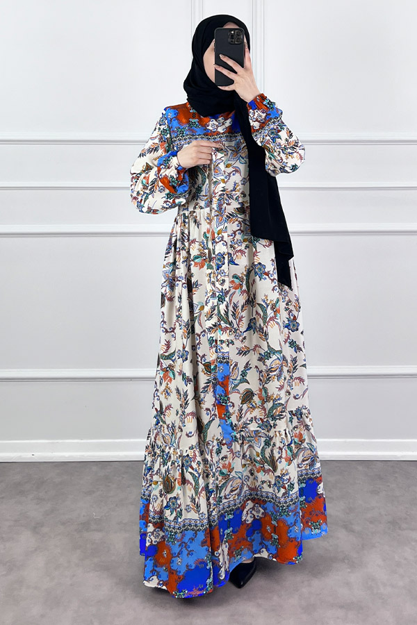 Lotus Elbise - Beyaz