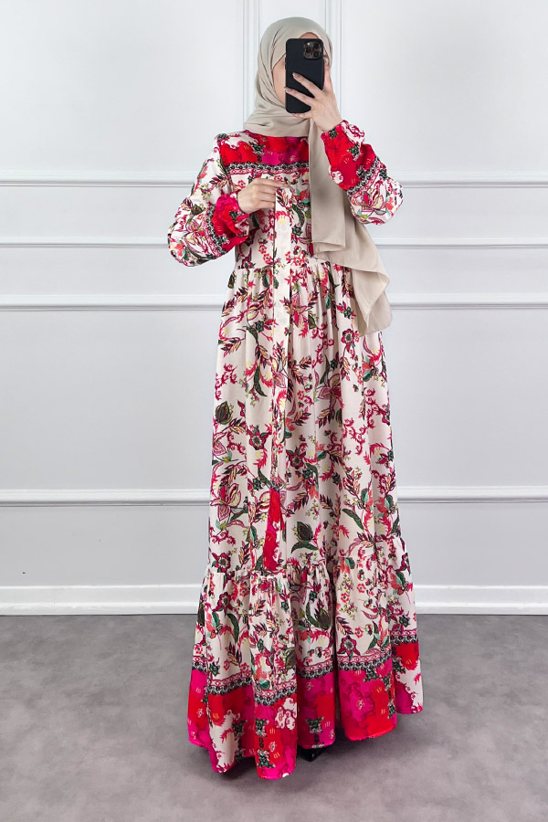 Lotus Elbise - Nar Çiçeği