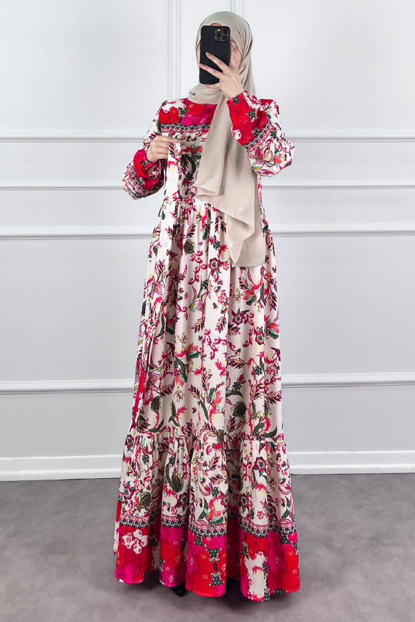 Lotus Elbise - Nar Çiçeği