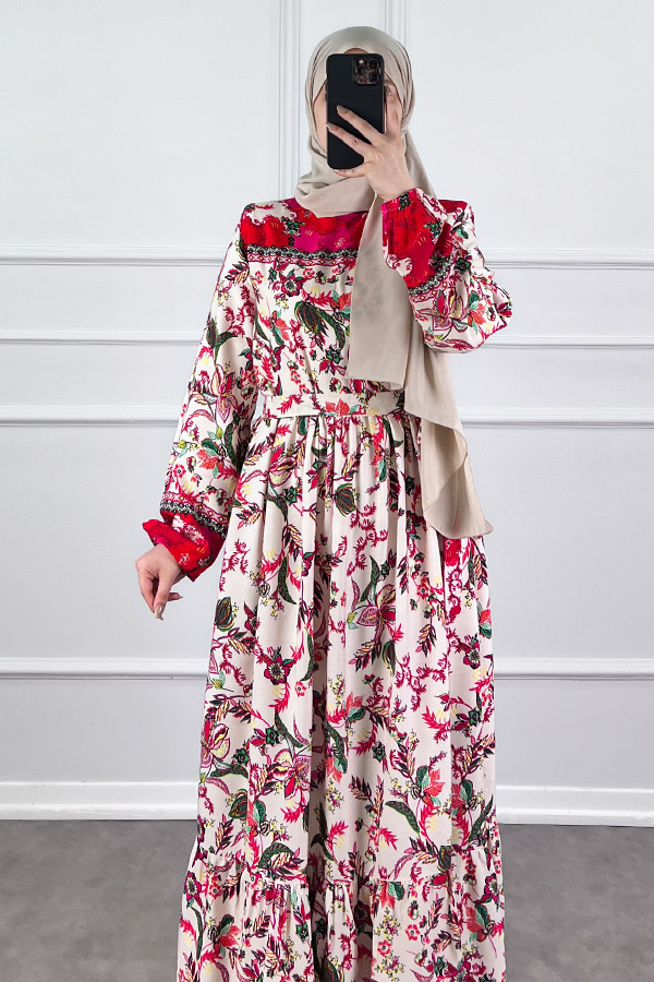 Lotus Elbise - Nar Çiçeği