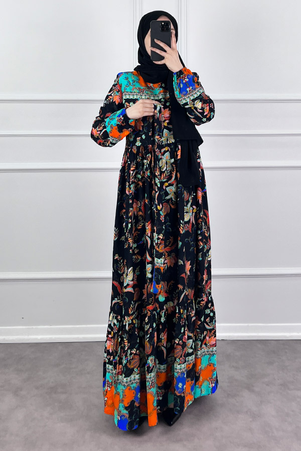 Lotus Elbise - Siyah