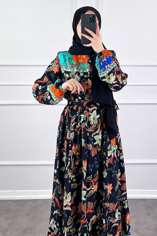 Lotus Elbise - Siyah