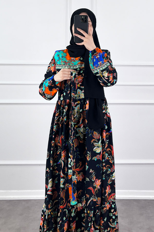 Lotus Elbise - Siyah