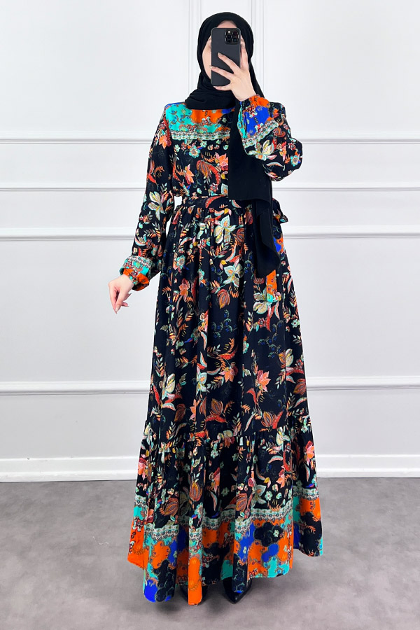 Lotus Elbise - Siyah