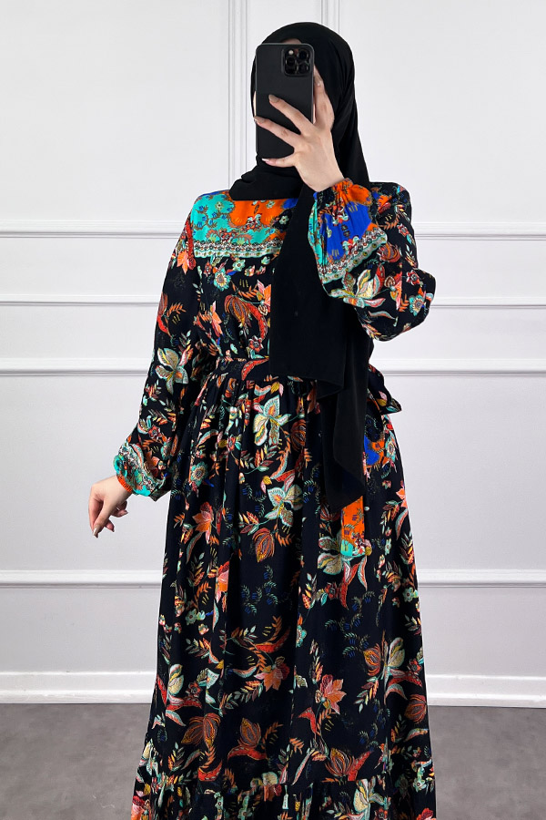 Lotus Elbise - Siyah