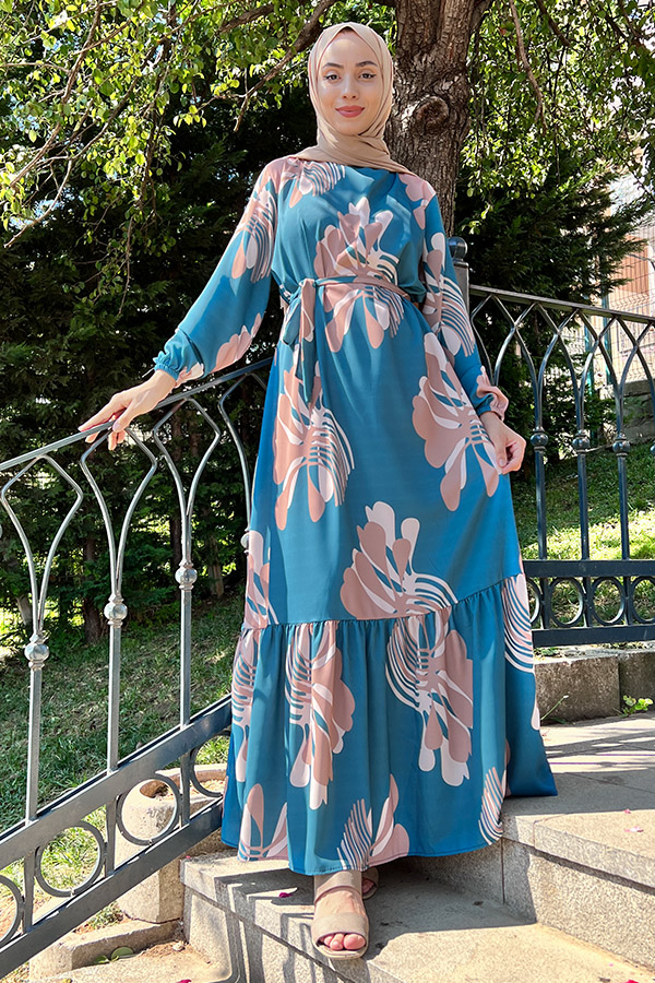 Menekşe Elbise - Mavi