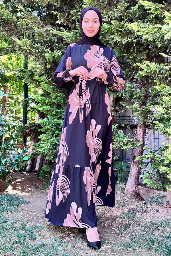 Menekşe Elbise - Siyah