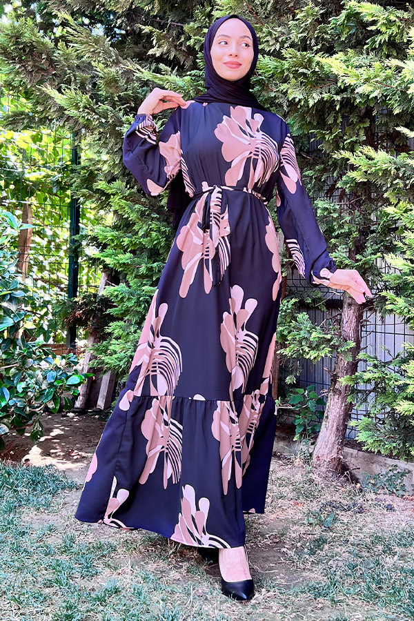 Menekşe Elbise - Siyah