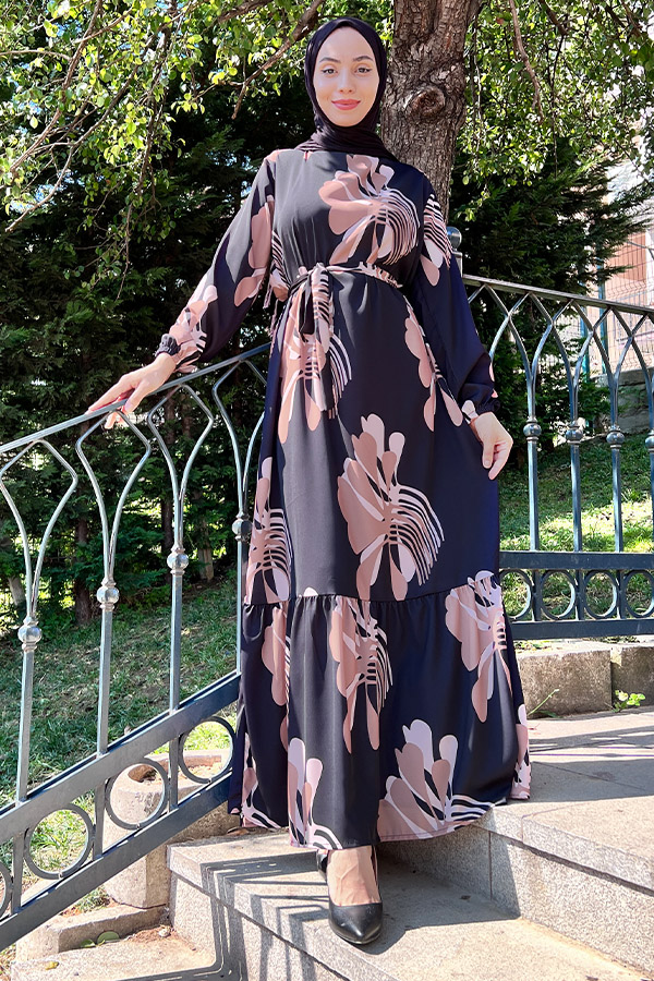 Menekşe Elbise - Siyah