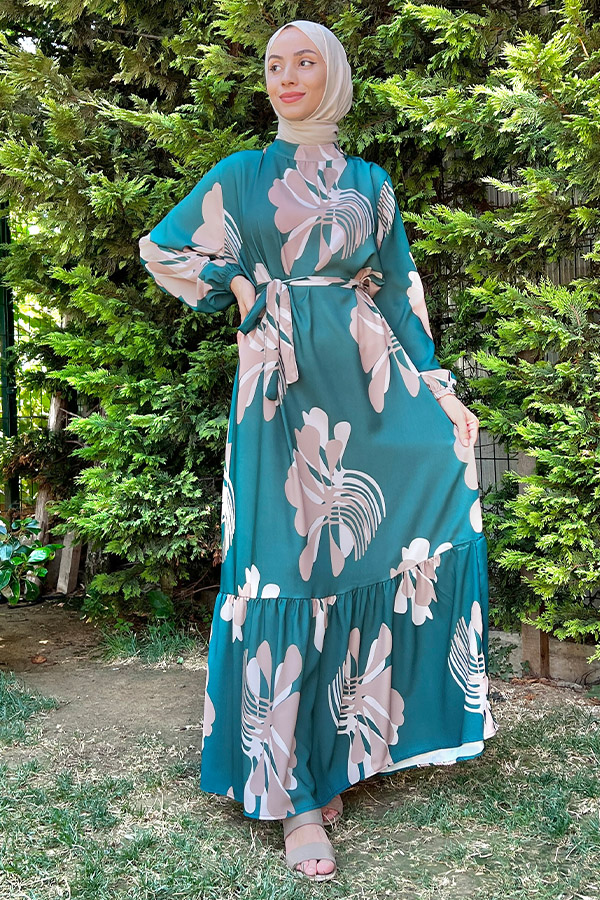 Menekşe Elbise - Yeşil