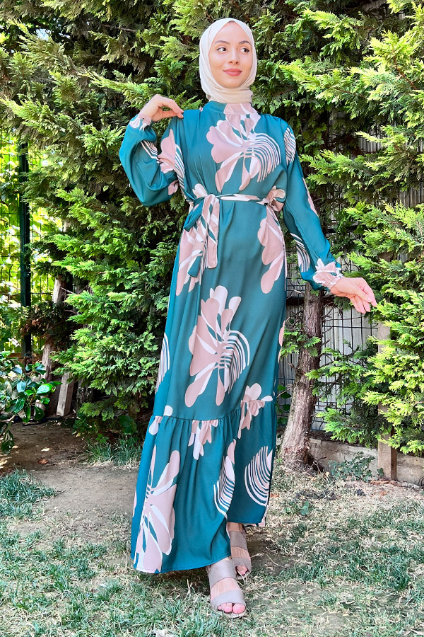 Menekşe Elbise - Yeşil