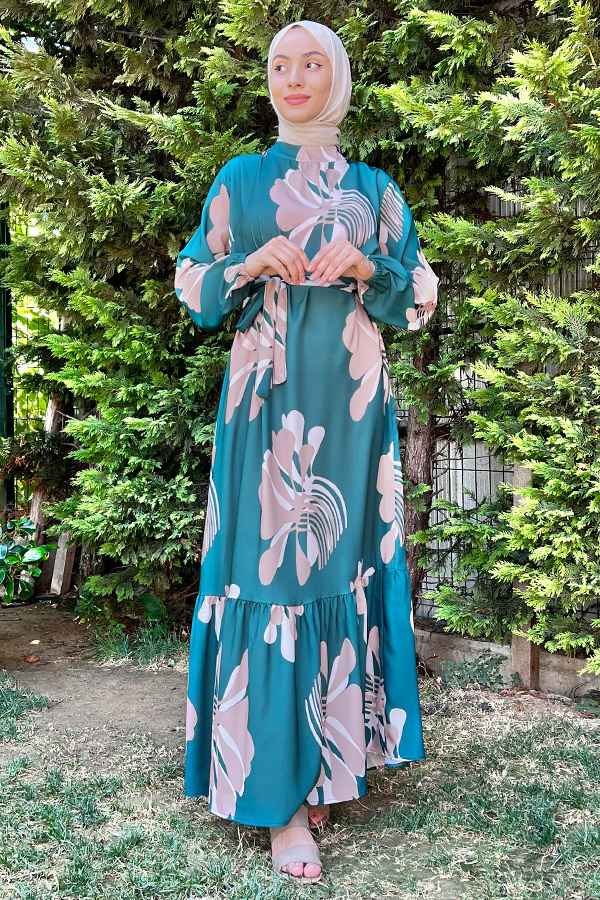 Menekşe Elbise - Yeşil