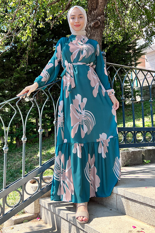 Menekşe Elbise - Yeşil