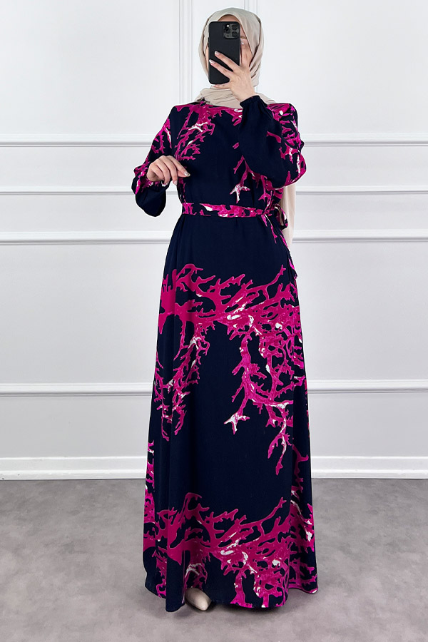 Mercan Elbise - Lacivert