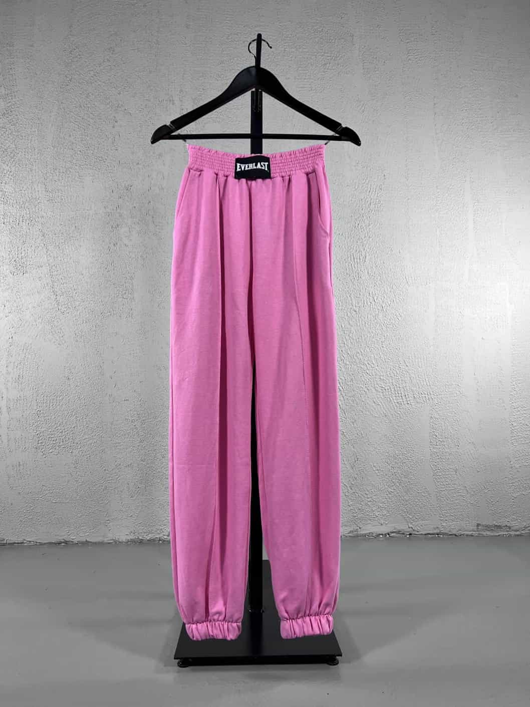 Paçası & Beli Lastikli Alt Eşofman - Pembe