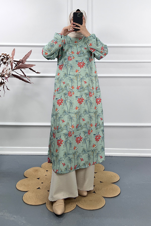 Palmiye Tunik - Yeşil