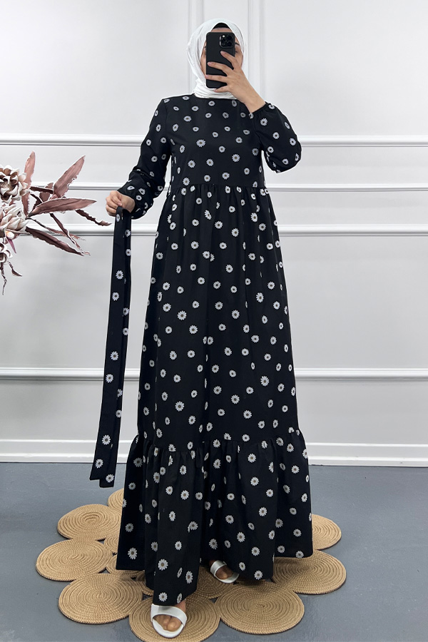Papatya Elbise - Siyah