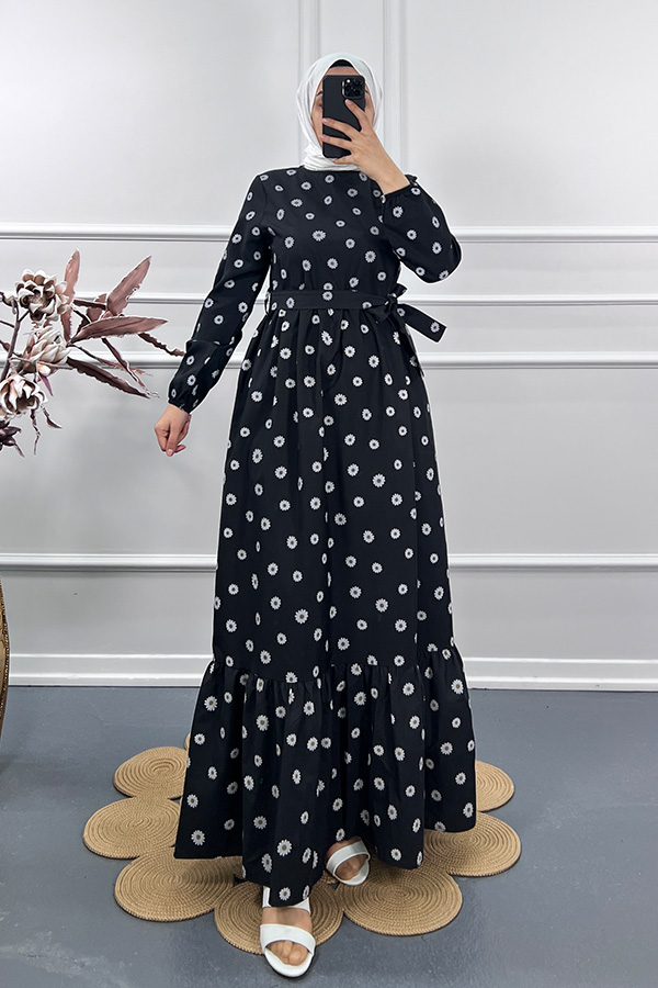 Papatya Elbise - Siyah