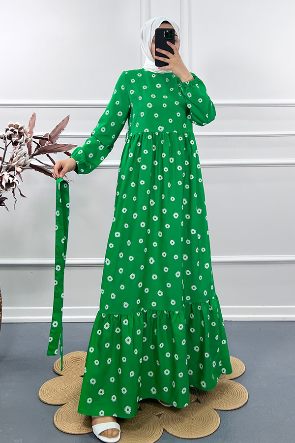 Papatya Elbise - Yeşil