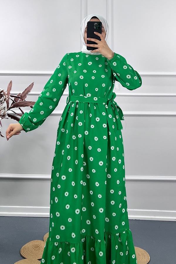 Papatya Elbise - Yeşil